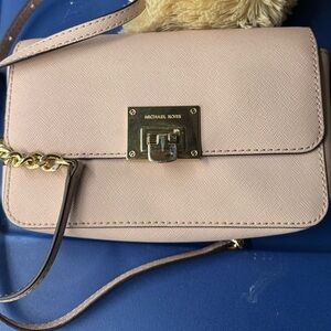 Michael Kors Blush Crossbody Bag with Gold Accents
